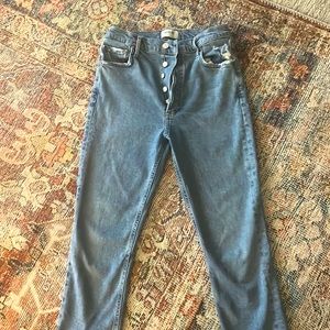 Agolde Nico cropped denim. Stretchy material, size 27.